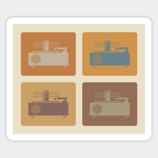 Four Vintage Turntables Magnet